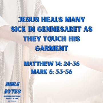 Thumbnail for Jesus Heals Many Sick in Gennesaret as They Touch His Garment